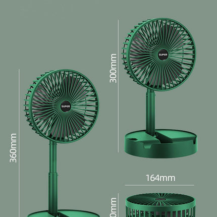 2 Speeds Stretch and Fold Desk Fan , Personal Portable Mini USB Fan for Bedroom Desk Home