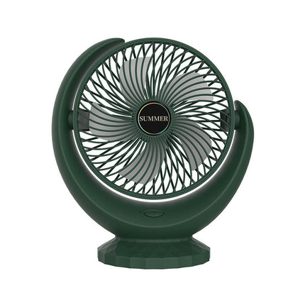 Air Circulation Fan-3 Speeds with Night Light Timing USB Rechargeable Desktop Table Fan