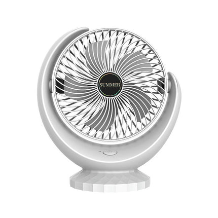 Air Circulation Fan-3 Speeds with Night Light Timing USB Rechargeable Desktop Table Fan