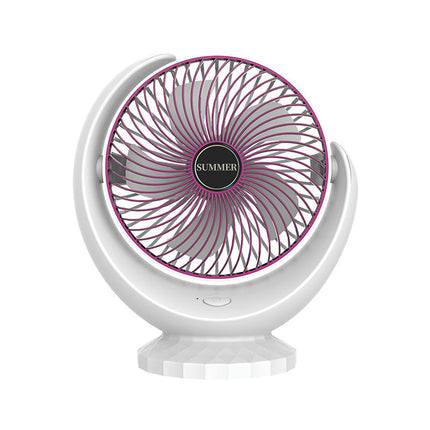 Air Circulation Fan-3 Speeds with Night Light Timing USB Rechargeable Desktop Table Fan