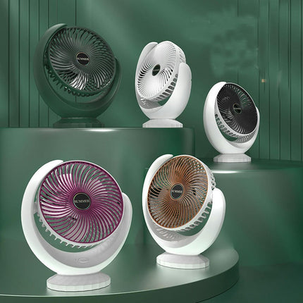 Air Circulation Fan-3 Speeds with Night Light Timing USB Rechargeable Desktop Table Fan