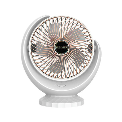 Air Circulation Fan-3 Speeds with Night Light Timing USB Rechargeable Desktop Table Fan