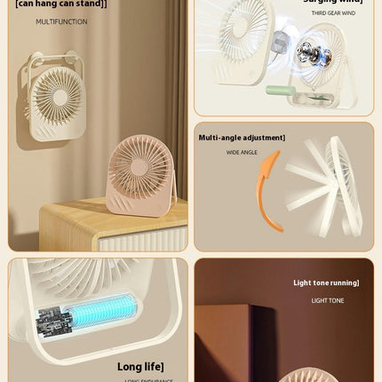 Desk Fan Mini Air Circulation Fan Kitchen Wall Mount Dormitory Home Bedroom Fan