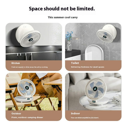 Desktop Fan-USB Rechargeable Wall Mounted Fan Suitable for Dormitory Office