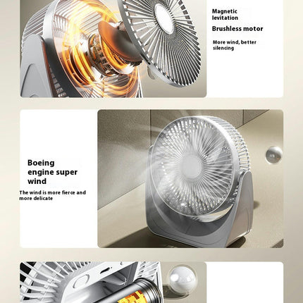 USB Small Desk Fan, Portable Fans with 5 Speeds Strong Airflow, Personal Table Fan for Home Office Bedroom