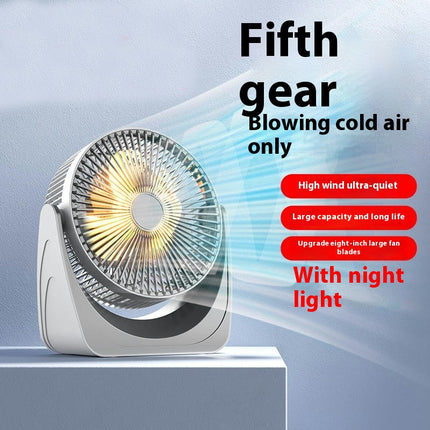 USB Small Desk Fan, Portable Fans with 5 Speeds Strong Airflow, Personal Table Fan for Home Office Bedroom