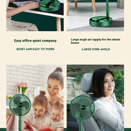 Folding Desktop Household Fan-USB Charging Portable Desktop Mini Dormitory Small Fan