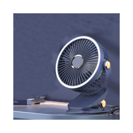 USB Charging Fan-Desktop Portable Shaking Head Clip Fan-Small 3-speed Table Fan