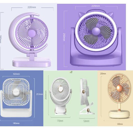 USB Charging Fan-Desktop Portable Shaking Head Clip Fan-Small 3-speed Table Fan