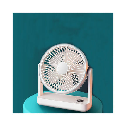 USB Charging Desk Fan-Home Office Circulation Fan-4 Speed Digital Display Fan