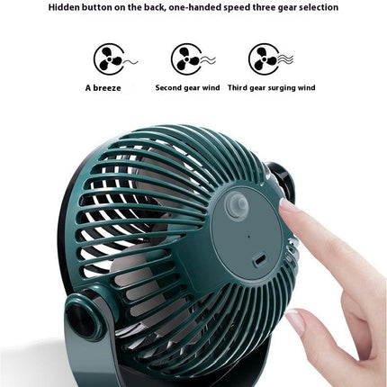 USB Desk Fan, 3 Speeds with Strong Airflow Quiet Small Portable Table Fan ,For Bedroom Home Office