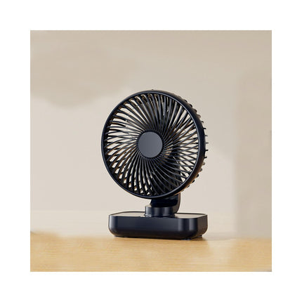 USB Rechargeable Desk Fan - Portable Digital Display Mini Fan - Suitable for Home Office Camping