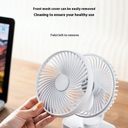 USB Rechargeable Desk Fan - Portable Digital Display Mini Fan - Suitable for Home Office Camping