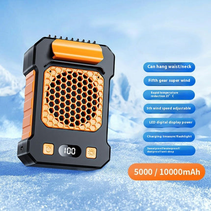 Portable Fan 10000mAh Waist Clip On Fan Rechargeable for Outdoor Workers/Farms/Travel