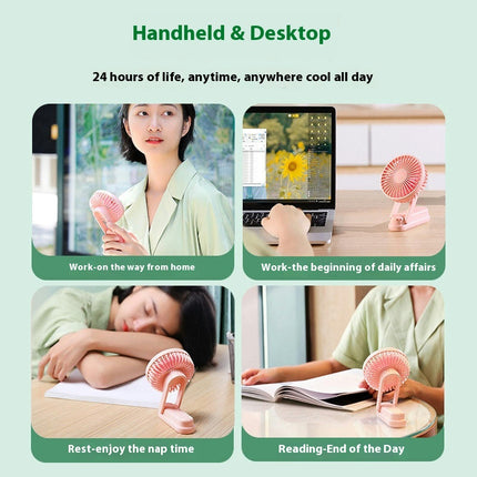 Handheld Fan,2500mAh Battery Portable Fan for Travel 3 Speed Rechargeable Foldable Personal Hand Fan