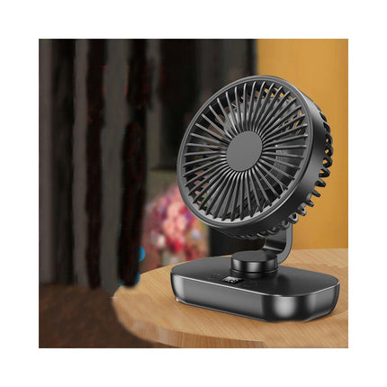 USB Charging Mini Desk Fan Digital Display Oscillating Portable Fan Home Office Desk Fan