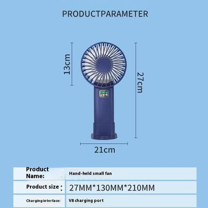 Handheld Fan, Portable Small Fan with 3 Speeds, USB Rechargeable Hand Fan