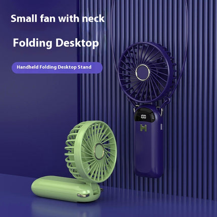 Handheld Mini Fan USB Battery Charging Foldable Portable Fan With Base