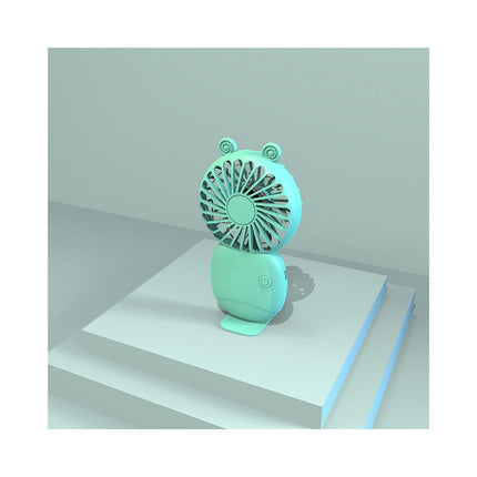 Cute Portable Mini Fan, 3 Speed with Base Small Desk Fan, USB Rechargeable Personal Fan Pocket Fan