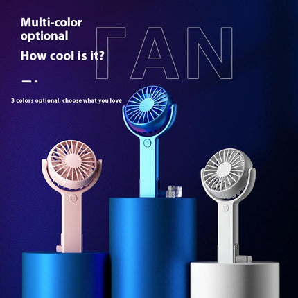 Small Handheld Fan with 5 Speeds, Small Hand Fan USB Rechargeable, Personal Fan Battery Operate