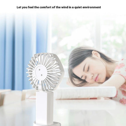 Mini Handheld Small Fan Portable usb Rechargeable Desktop Fan 3 Wind Speeds With Base