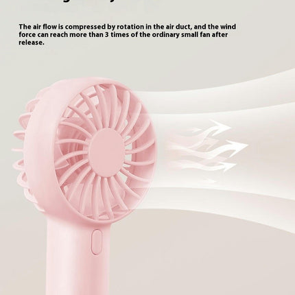 Mini Portable Fan, Powerful Handheld Fan, Cute Design 3 Speed Personal Small Desk Fan with Base