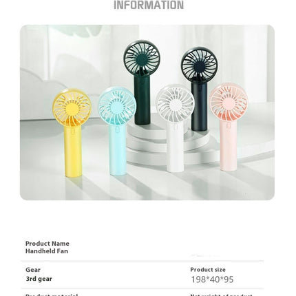 Mini Portable Fan, Powerful Handheld Fan, Cute Design 3 Speed Personal Small Desk Fan with Base