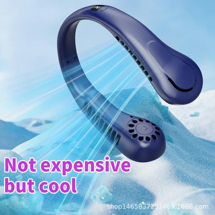 Portable Neck Fan-5-Speed 360 degrees Rotation, USB Rechargeable Bladeless for Outdoor Travel