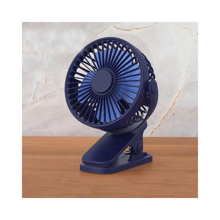 Portable Clip on Fan - Battery Operated Stroller Fan, Small Rechargeable Fan 3 Speeds