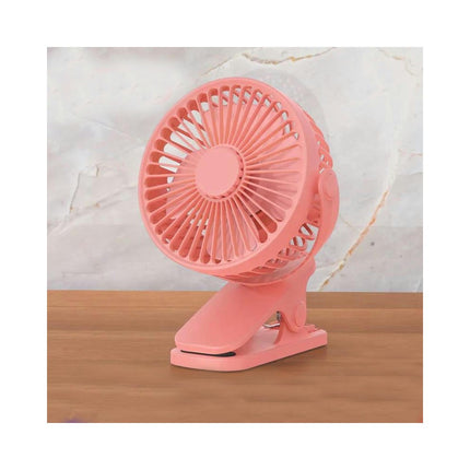 Portable Clip on Fan - Battery Operated Stroller Fan, Small Rechargeable Fan 3 Speeds