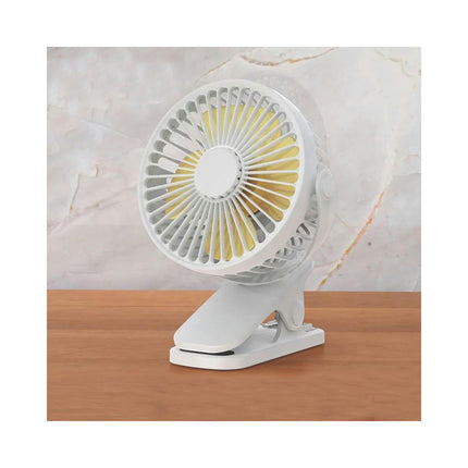 Portable Clip on Fan - Battery Operated Stroller Fan, Small Rechargeable Fan 3 Speeds