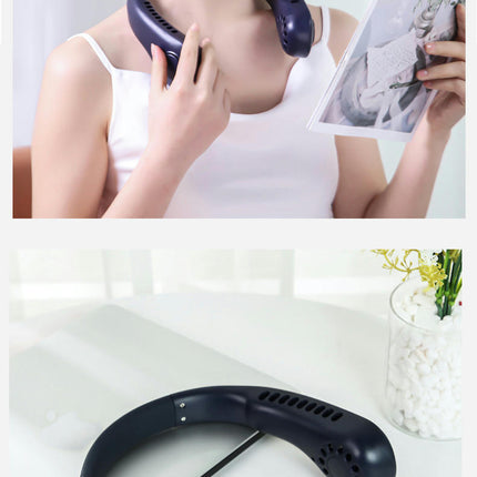 Neck Fan Rechargeable Bladeless Personal Neck Fan Gift for Work Travel Outdoor Activities