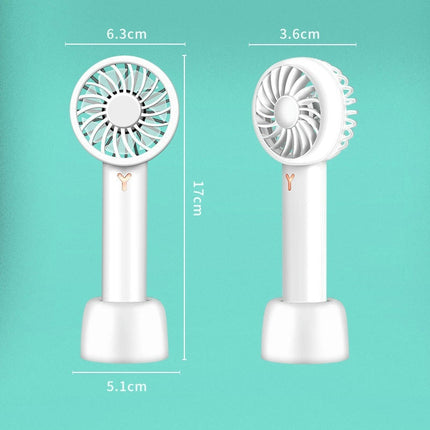 Mini Handheld Portable Fan 3 Speed Removable Base USB Battery Operated Fan for Home Camping Travel