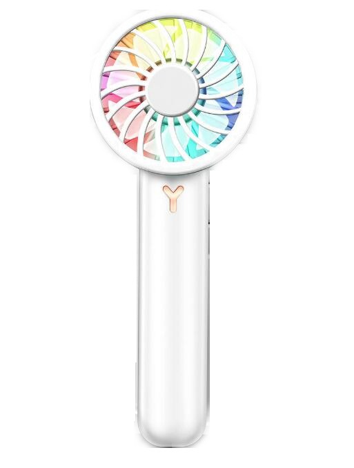 Mini Handheld Portable Fan 3 Speed Removable Base USB Battery Operated Fan for Home Camping Travel