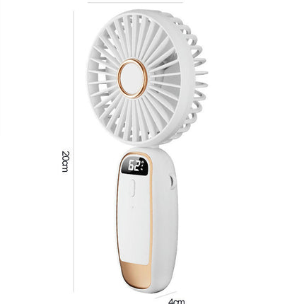 Portable Handheld Fan, Battery Operated Fan with Base, 5 Speeds Rechargeable Mini Fan for Outdoor Indoor