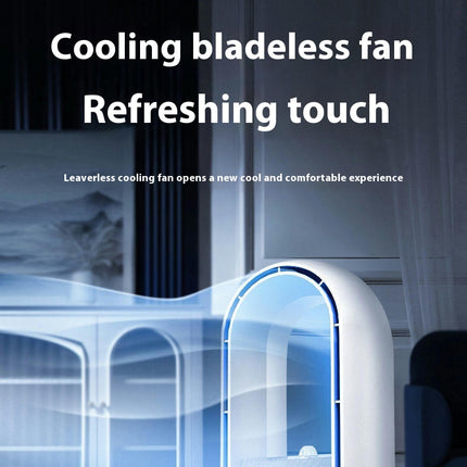 Desk Bladeless Fan with 6 Speeds, with Light Portable Quiet Fan for Bedroom Home Office Travel