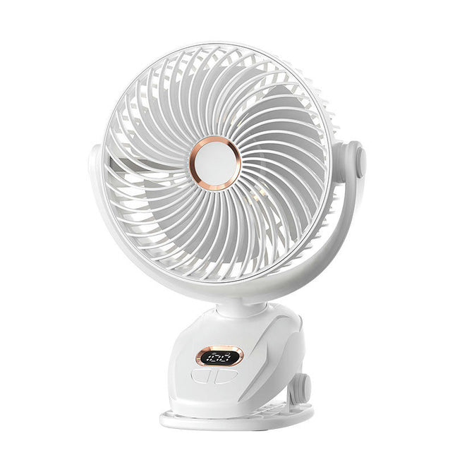 Portable Mini Clip on Fan, 5 Speed USB Rechargeable Desk Fan for Office Home Tent Stroller