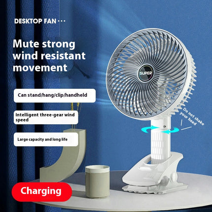 Clip Fan Handheld Desktop Mini Fan Outdoor Camping Office Portable Small Fan