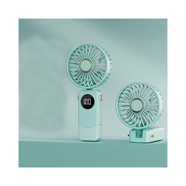 Mini Handheld Fan,5 Speed Adjustable Portable Battery Operated Fans,USB Rechargeable Fan