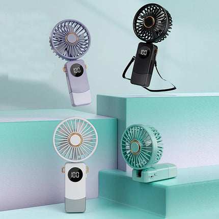 Mini Handheld Fan,5 Speed Adjustable Portable Battery Operated Fans,USB Rechargeable Fan