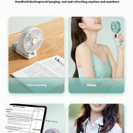 Mini Handheld Fan,5 Speed Adjustable Portable Battery Operated Fans,USB Rechargeable Fan