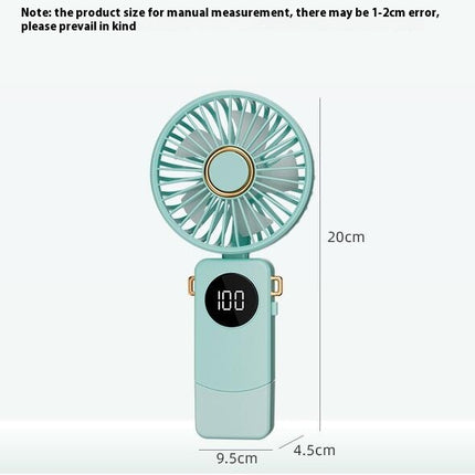 Mini Handheld Fan,5 Speed Adjustable Portable Battery Operated Fans,USB Rechargeable Fan