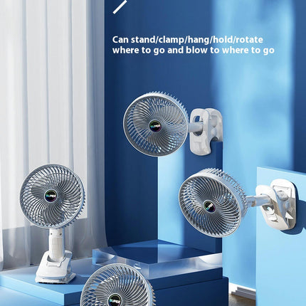 Clip on Fan ,4 Speed 360 degreesRotating Detachable Clamp, Battery Powered USB Charge Camping Fan