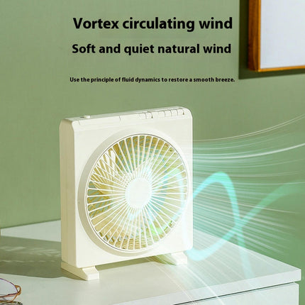 USB Rechargeable Fan 3 Speed  Desktop Small Fan Office Dormitory Bedside Square Desk