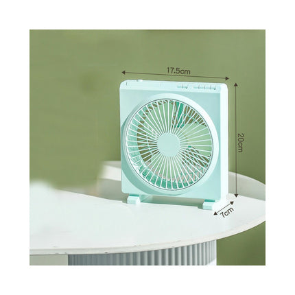 USB Rechargeable Fan 3 Speed  Desktop Small Fan Office Dormitory Bedside Square Desk