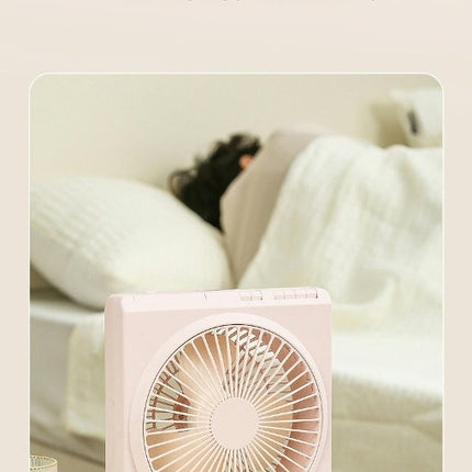 USB Rechargeable Fan 3 Speed  Desktop Small Fan Office Dormitory Bedside Square Desk