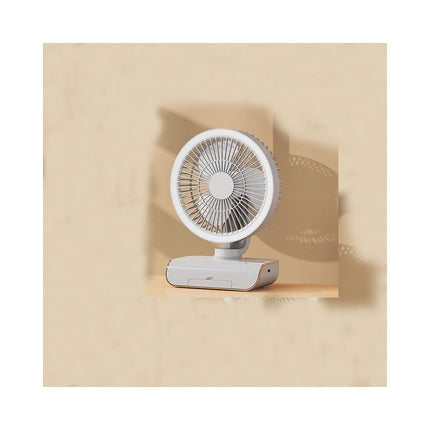 Home Remote Control Desk Fan USB Charging with Light Fan Silent 5-Speed Circulation Fan