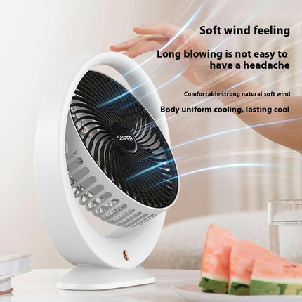 USB Desk Fan 3 Speeds Powerful Portable Fan, Quiet Cooling Mini Fan for Desktop Home Office Travel