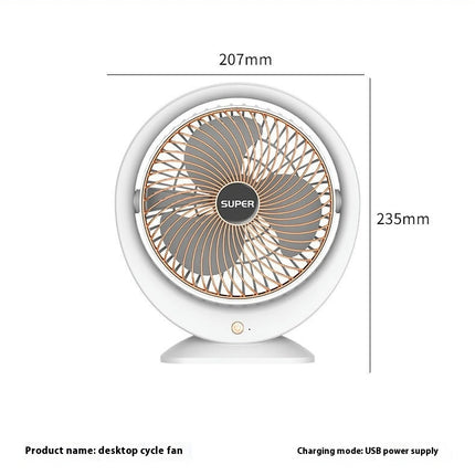 USB Desk Fan 3 Speeds Powerful Portable Fan, Quiet Cooling Mini Fan for Desktop Home Office Travel