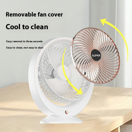 USB Desk Fan 3 Speeds Powerful Portable Fan, Quiet Cooling Mini Fan for Desktop Home Office Travel